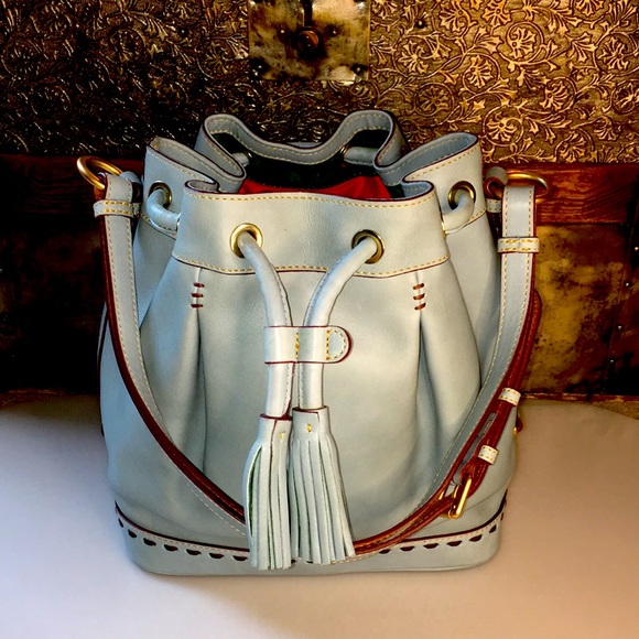 Dooney & Bourke Handbags - Dooney & Bourke Florentine Drawstring Bag in Pale Blue